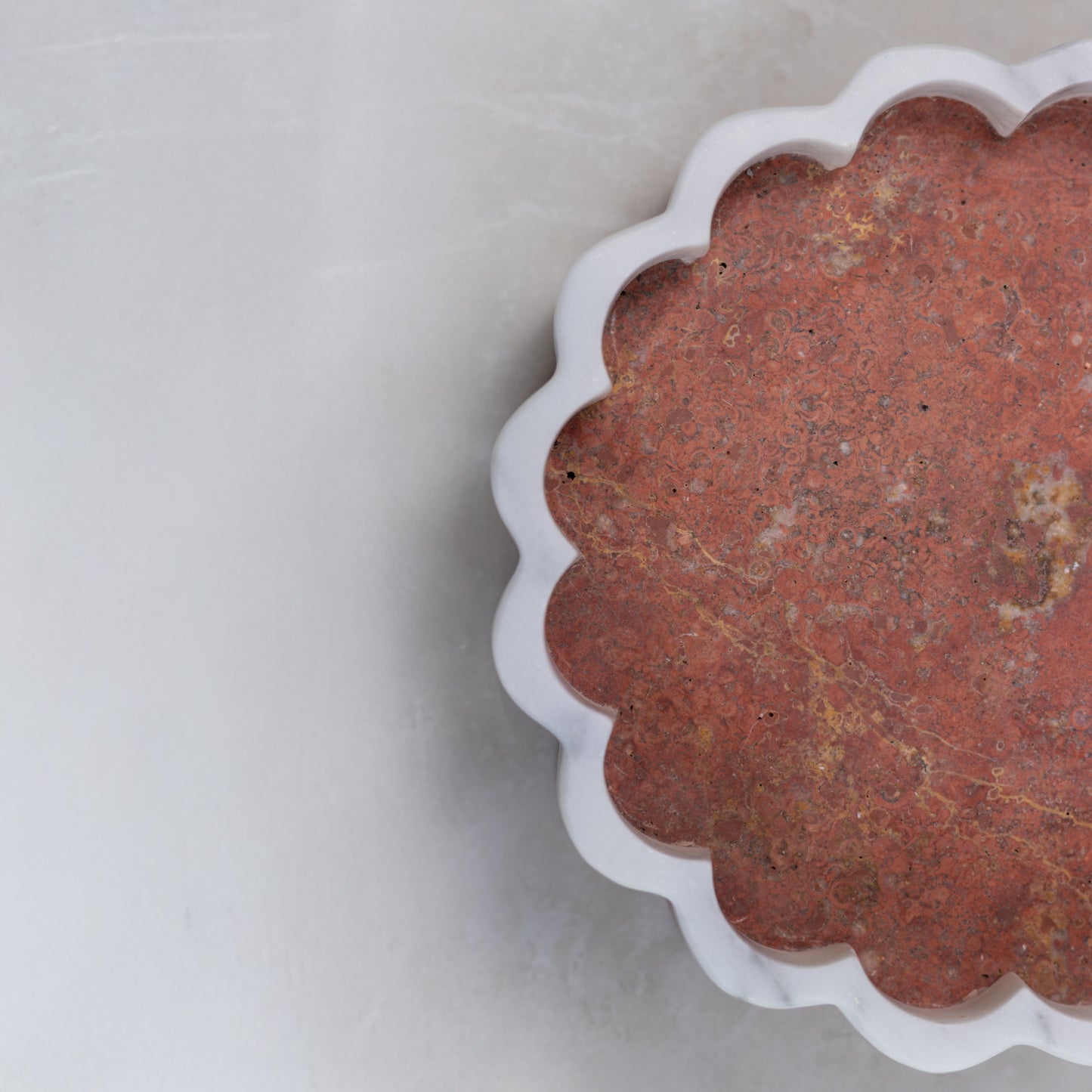 Stack Tray-Red Travertine/Carrara