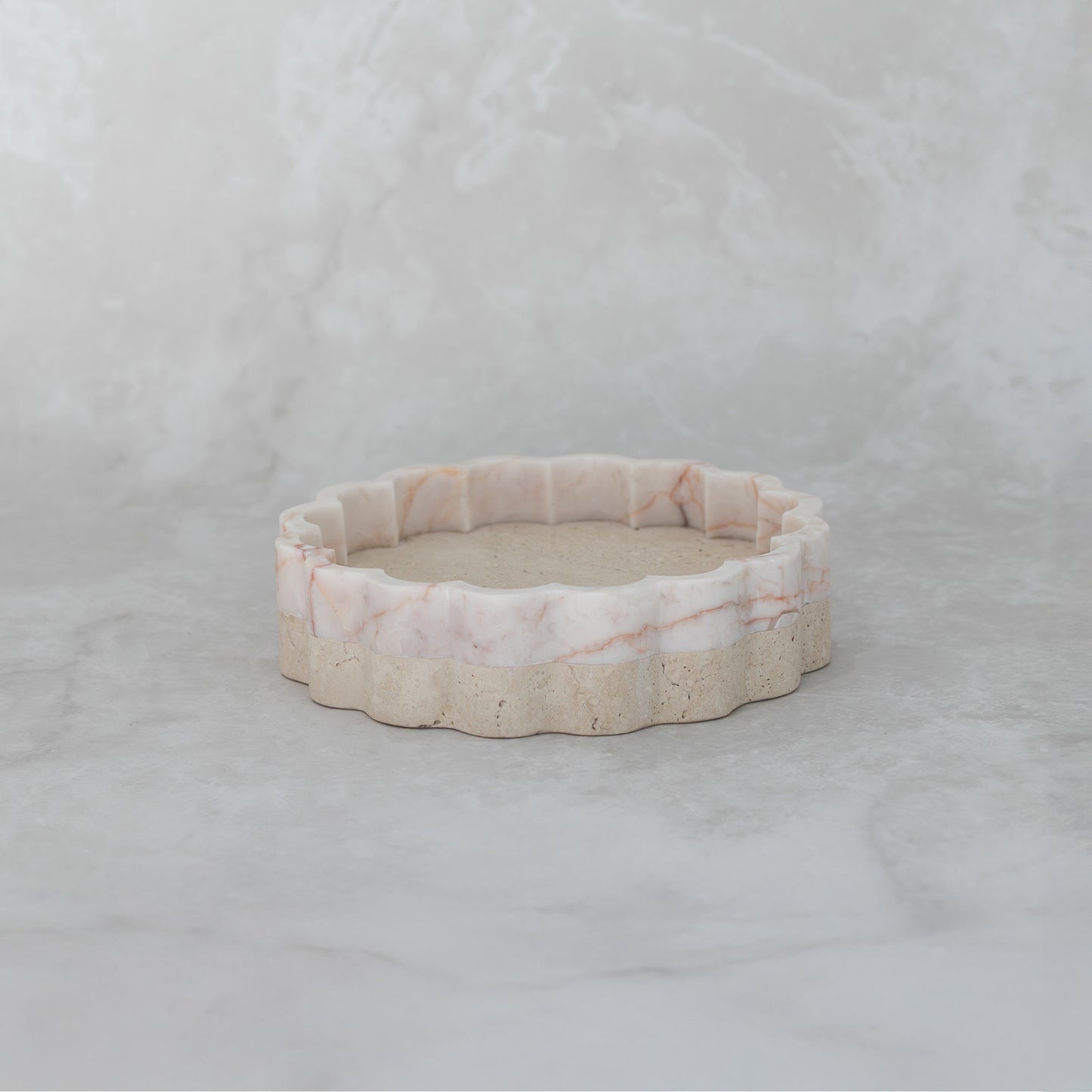 Stack Tray-Beige Travertine/Rosa