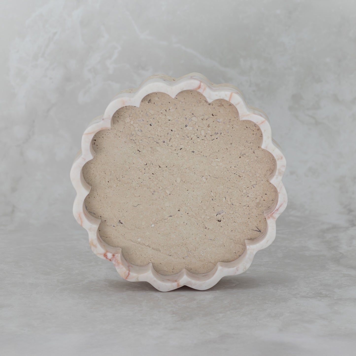Stack Tray-Beige Travertine/Rosa