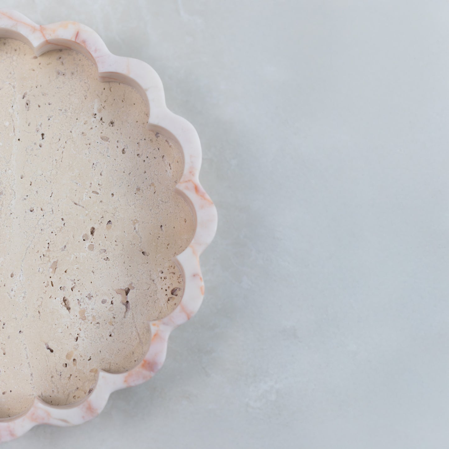 Stack Tray-Beige Travertine/Rosa