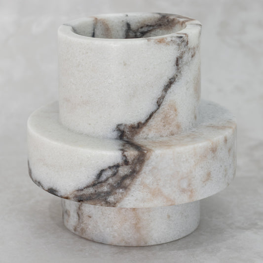 Candle Holder-Large Calacutta Blue