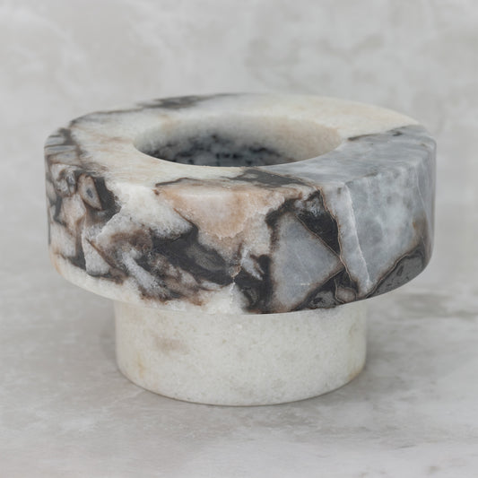 Candle Holder-Small Calacutta Blue