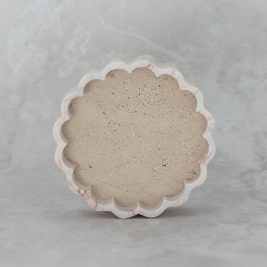 Stack Tray-Beige Travertine/Rosa