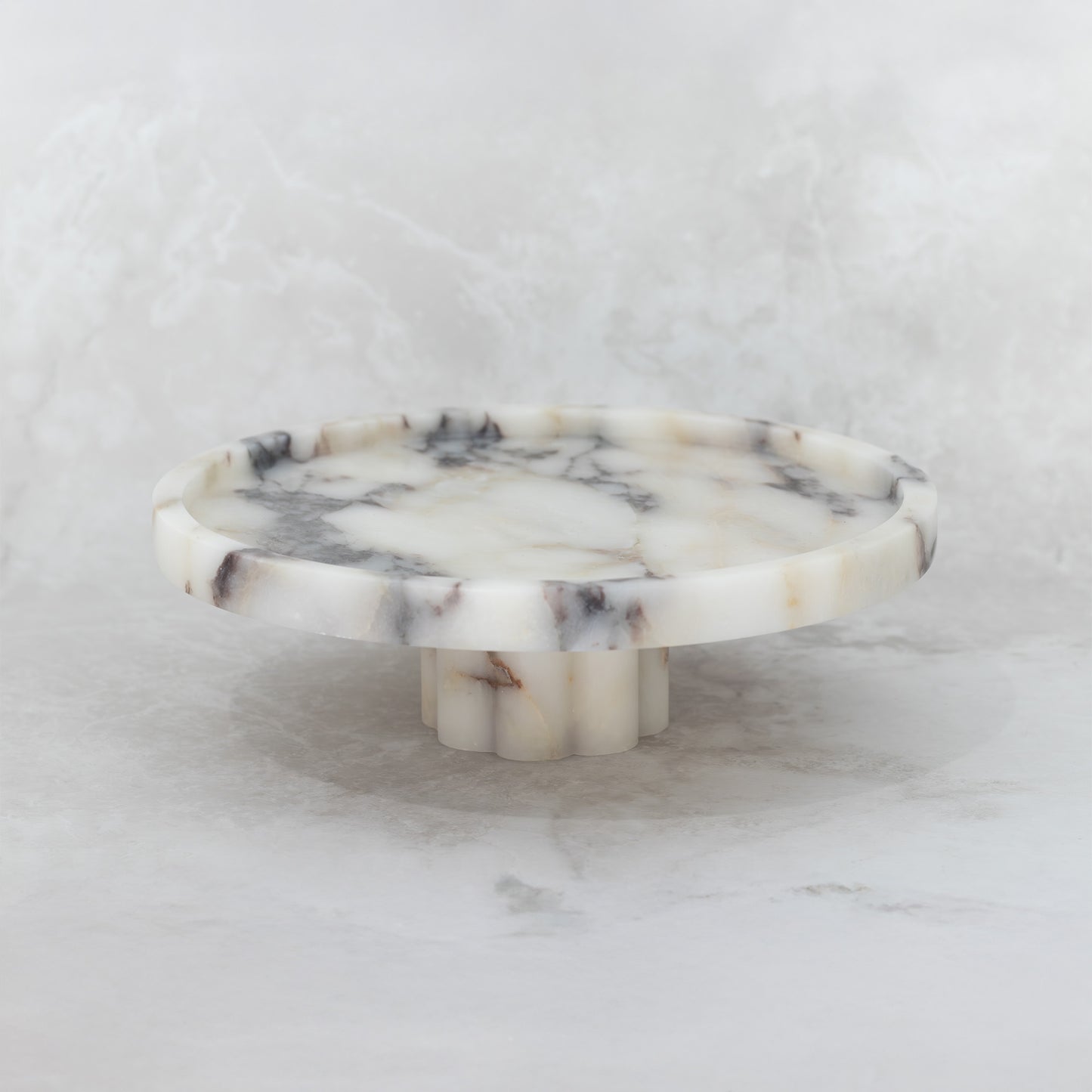 Fluted Stand Tray-Calacutta Viola
