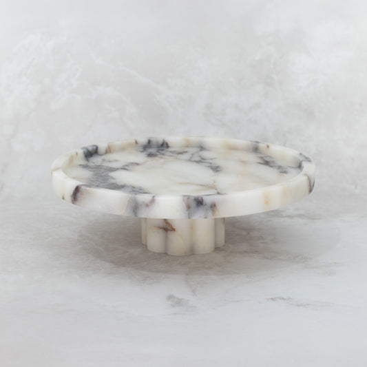 Fluted Stand Tray-Calacutta Viola