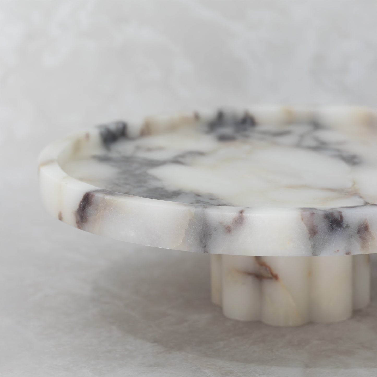 Fluted Stand Tray-Calacutta Viola